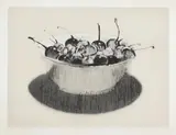 Wayne Thiebaud, Cherries, 1984, Aquatint with drypoint, on wove paper, with full margins