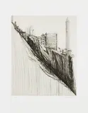 Wayne Thiebaud, Marina Ridge, 1997, Drypoint, on gampi paper Chine collé to wove paper, with full margins