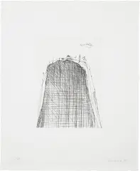 Wayne Thiebaud, Mountain Cloud, 1998, Etching, on wove paper, with full margins