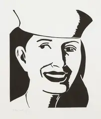 Sailor Hat (S. 379) by Alex Katz, 2003, Linocut, on Iyo Glazed paper, with full margins, sold Oct 2021