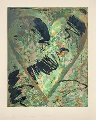 Called by Sake (C. 70) by Jim Dine, 1993, Woodcut, collagraph and photo-engraving in colors, on Rives Lightweight Cream paper, with full margins, sold Oct 2021