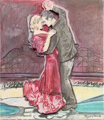 Fred and Ginger by Larry Rivers, 1999, Lithograph in colors, mounted to sculpted foam core, sold Oct 2021