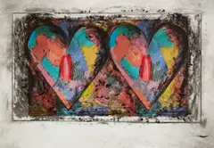 Christmas Print (B. 26) by Jim Dine, 2001, Offset lithograph, etching and drypoint in colors with hand-coloring, on T.H. Saunders paper, the full sheet, sold Oct 2021