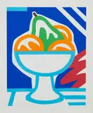 Tom Wesselmann, Still Life with Pear and Oranges, 1998, Screenprint in colors, on Coventry rag paper, with full margins