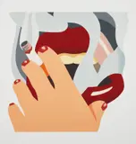 Tom Wesselmann, Smoker, from An American Portrait 1776-1976, 1976, Screenprint in colors, on Museum Board, with full margins