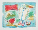 Claes Oldenburg, Store Window: Bow, Hats, Heart, Shirt, 29￠ (L.P. CO-72-333, L.P. p. 212, A. & P. 105), 1973, Lithograph in colors, on J. Barcham Green paper, with full margins