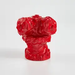 Fire Plug Souvenir - "Chicago August 1968" (P. 10) by Claes Oldenburg, 1968, Plaster sculpture painted in red, sold Oct 2021