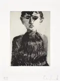 Lenz Geerk, Cathy and Heathcliff, 2019, The complete set of one etching, on wove paper, with full margins, contained in the original gold cloth-covered portfolio with embossed title and artist's name, accompanied by a special edition of Emily Brontë's Wuthering Heights in English and German, with illustrations by Geerk