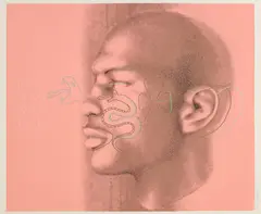 Michael Jordan, from One on One by Ed Paschke, 1994, Unique screenprint with metallic ink and hand-coloring in enamel marker, on wove paper, with full margins, offered Oct 2021