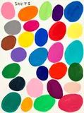 David Shrigley, Shits, 2019, Hand-painted acrylic in colors, on Fabriano Artistico paper, the full sheet