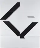 Wade Guyton, X Poster (Untitled, 2007, Epson UltraChrome inkjet on linen, 84 x 69 inches, WG1208), 2017, Monumental digital print with archival UV curable inks, on wove paper, the full sheet, hand-folded (as issued) contained in the original white cardboard sleeve