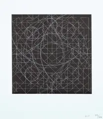 Untitled by Gabriel Orozco, 2004, Etching, on Shikibu black Gampi paper with Chine collé to Magnani Pescia paper, with full margins, sold Oct 2021