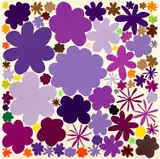 Polly Apfelbaum, Color Field Notes (Purple), 2009, Woodcut in colors, on Osamu handmade Japanese triple thick paper, the full sheet