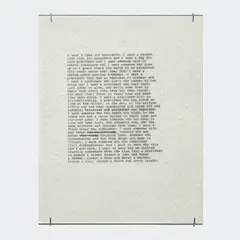 Zoe Leonard, I want a president, 1992/2018, Ink on onion skin paper
