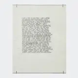 Zoe Leonard, I want a president, 1992/2018, Ink on onion skin paper