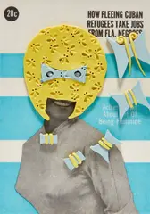 Ellen Gallagher, Ruby Dee (P. 73), 2005, Photogravure with aquatint in colors and hand-shaped plasticine elements, on multilayered paper, the full sheet