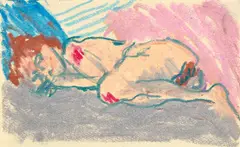 Bob Thompson, Untitled (New York), 1961, Color pastel drawing, on wove paper, unframed
