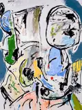 Eddie Martinez, Blue Traveler, 2014, Archival inkjet print in colors, on wove paper, the full sheet