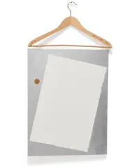 John Armleder, Painting with Coat Hanger, 1984, Acrylic and graphite on canvas, with wooden coat hanger