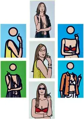 Twenty Six Portraits by Julian Opie, 2006, The complete book of 26 prints in colors, including five screenprints tipped-in and five Lambda prints, and 16 lithograp, sold Oct 2021