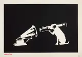 HMV (His Masters Voice) by Banksy, 2003, Screenprint, on wove paper, with full margins, sold Oct 2021