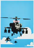 Happy Choppers by Banksy, 2003, Screenprint in colors, on wove paper, with full margins, sold Oct 2021