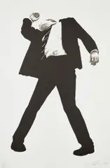 Rick, from Men in the Cities by Robert Longo, 1994, Lithograph, on Arches Cover paper, with full margins, sold Oct 2021