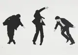Robert Longo, Untitled [from Men in the Cities], 1989, Lithograph with embossing, on Rives BFK paper, with full margins