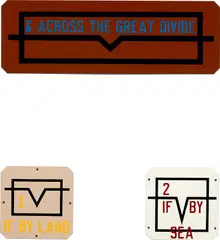 Lawrence Weiner, Untitled, 1991, The complete set of three screenprints and baked enamel multiples in colors, on steel, the full sheets, all contained in the original cream colored heavy box with screenprinted title