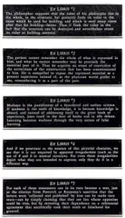 Joseph Kosuth, Ex Libris Series, 1989, The complete set of five cast bronze plaques