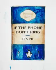 Harland Miller, If the Phone Don't Ring, 2008, Archival inkjet print in colors with hand finished varnish, on wove paper, the full sheet
