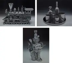 Luxury and Degradation by Jeff Koons, 1986, The complete set of three photolithographs in colors, on Ragcote paper, the full sheets, all contained in the original g, sold Oct 2021