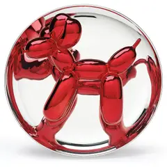 Balloon Dog (Red) by Jeff Koons, 1995, glazed porcelain, sold Oct 2021