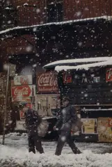 Postmen by Saul Leiter, 1952, Chromogenic print, printed later, sold Apr 2021