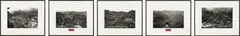 Lothar Baumgarten, Montaigne Series, 1977-1985, Unique set of five gelatin silver prints, two with a gouache color bar painted on the overmat