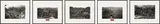 Lothar Baumgarten, Montaigne Series, 1977-1985, Unique set of five gelatin silver prints, two with a gouache color bar painted on the overmat