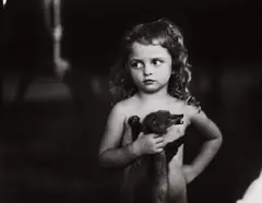 Holding the Weasel by Sally Mann, 1989, Gelatin silver print, sold Apr 2021