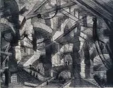 Carcere XIV, The Gothic Arch - Prison 8 after Piranesi Prison by Vik Muniz, 2002, Chromogenic print, mounted, sold Apr 2021