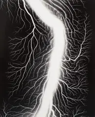 Hiroshi Sugimoto, Lightning Fields 236, 2009, Gelatin silver print, flush-mounted