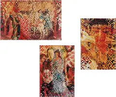 Dinh Q. Lê, Altarpiece #3, 2001, Triptych of cut and woven chromogenic prints and linen tape