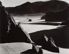 Garrapata Beach by Brett Weston, 1954, Gelatin silver print, printed later, sold Apr 2021