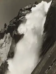 Nevada Fall by Ansel Adams, 1932, Gelatin silver print, sold Apr 2021