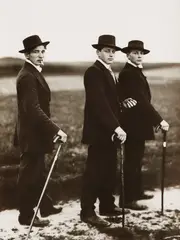 Jungbauern (Young Farmers), Westerwald by August Sander, 1914, Gelatin silver print, printed circa 1980, sold Apr 2021