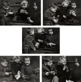 Ruth Orkin, The Card Players, New York City, 1947, Five gelatin silver prints, each flush-mounted, likely printed in the 1950s