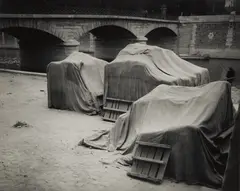 Behind Notre Dame, Paris by André Kertész, 1925, Gelatin silver print, probably printed in the 1950s or 1960s, offered Oct 2021