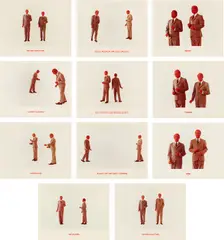 Gilbert&George, The Red Sculpture, London: Gilbert and George, 1975 A book illustrated with 11 chromogenic prints, each with printed caption in the margin. Quarto