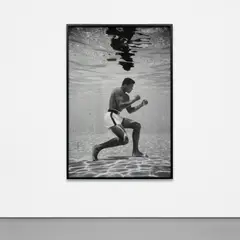 Ali Underwater by Flip Schulke, 1961, Gelatin silver print, printed later, flush-mounted, sold Oct 2021