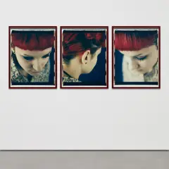 Dawoud Bey, Sara, 1999, Unique Polaroid print triptych