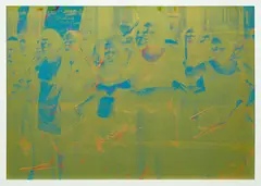 She’s Beautiful When She’s Angry by Hank Willis Thomas, 2018, Unique screenprint on retroreflective vinyl, mounted, sold Oct 2021