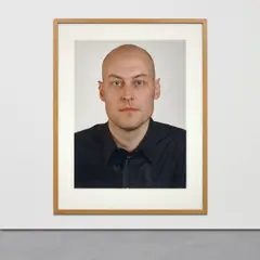 Portrait (M. Roeser) by Thomas Ruff, 1999, Chromogenic print, face-mounted to Plexiglas, sold Oct 2021